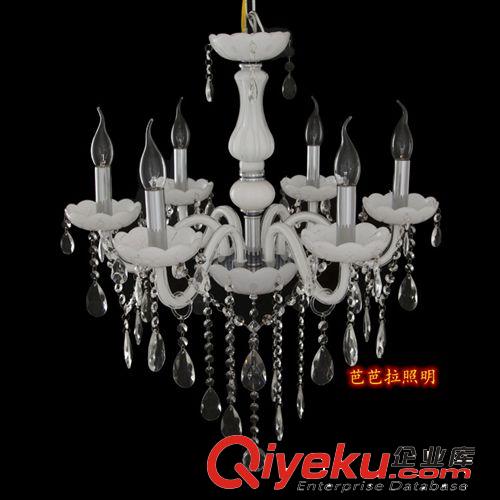 厂家直销 高品质欧式吊灯白色水晶吊灯 客厅卧室水晶灯 餐厅吊灯
