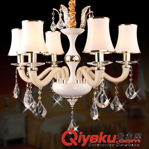 欧式现代水晶灯客厅餐吊灯高端LED水晶灯灯罩铝材灯批发灯具灯饰