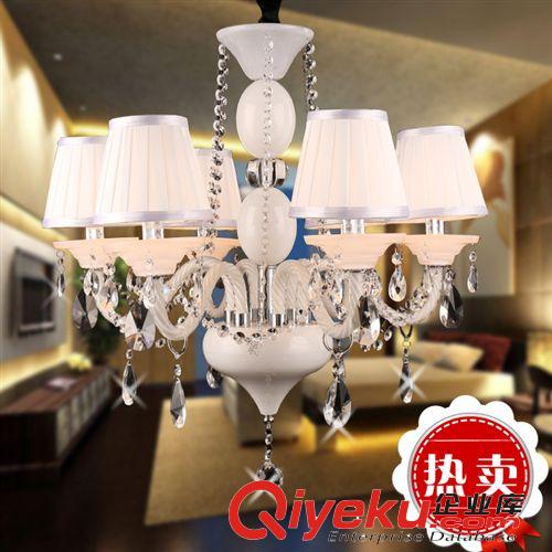 现代客厅水晶吊灯 欧式铁艺灯罩 创意无限水晶灯具 床头灯 餐灯