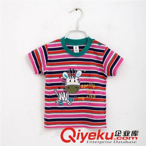 婴儿装 2014外贸新款 婴装夏装1337#条纹T恤 中山沙溪 厂家供应