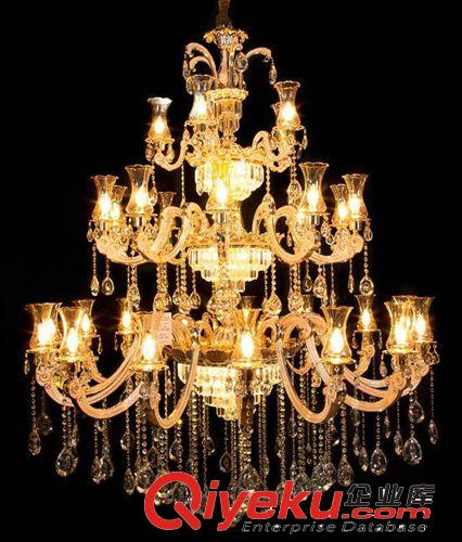 蜡烛吊灯 厂家热销 欧式现代客厅卧室浪漫温馨水晶灯 压铸蜡烛吊灯 D9286