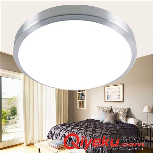 LED圆形吸顶灯 现代简约卧室LED铝材吸顶灯 圆形面包灯 18W 24W