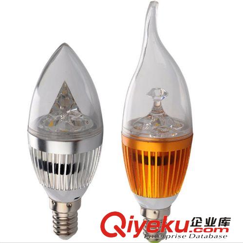 LED蜡烛灯 LED蜡烛灯 E14小螺口3W尖泡或拉尾，带恒流隔离驱动，厂家大放价