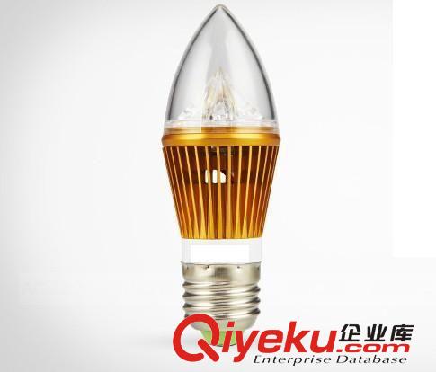 球泡 【厂家直销】 LED3w 尖泡 水晶灯专用E14 27 LED蜡烛灯