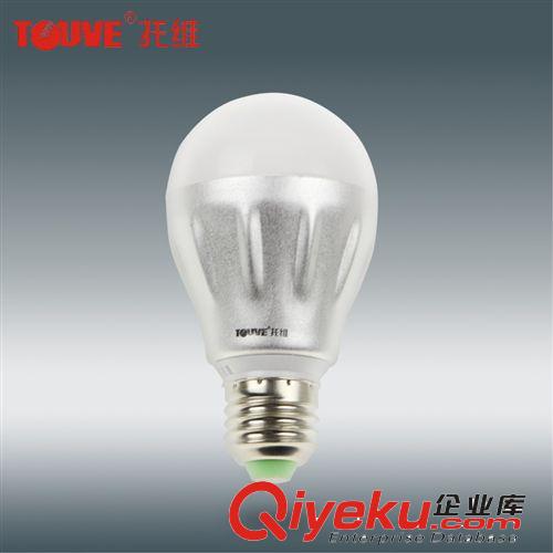 LED球泡灯 特价厂家直销TOUVE 托维银色lED球泡 E27螺口超亮LED大功率灯泡