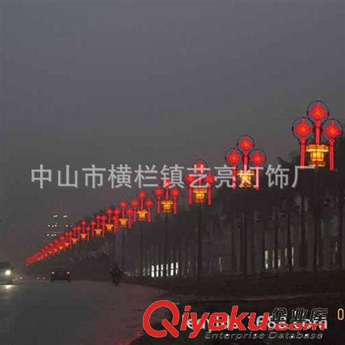 LED中国结系列 供应3个一体中国结/街边绿化带亮化中国结