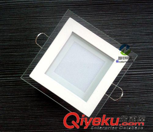》LED玻璃灯 LED厂家直销5W外形100mm玻璃方形面板灯 玻璃面罩筒灯 外壳/套件