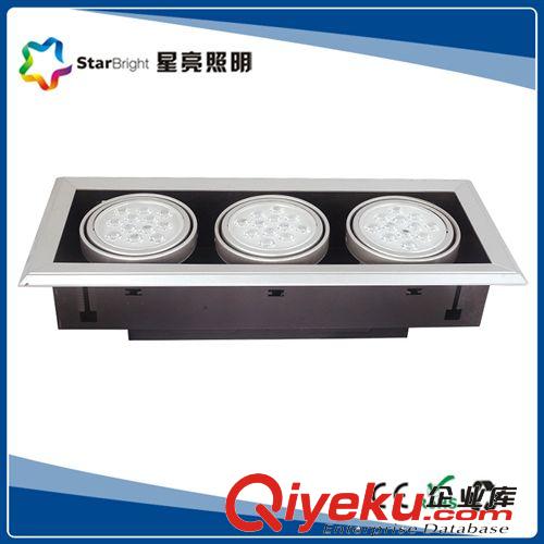 LED方形天花灯 生产供应 三头led压铸豆胆灯 led方形高亮豆胆灯 DD-B009