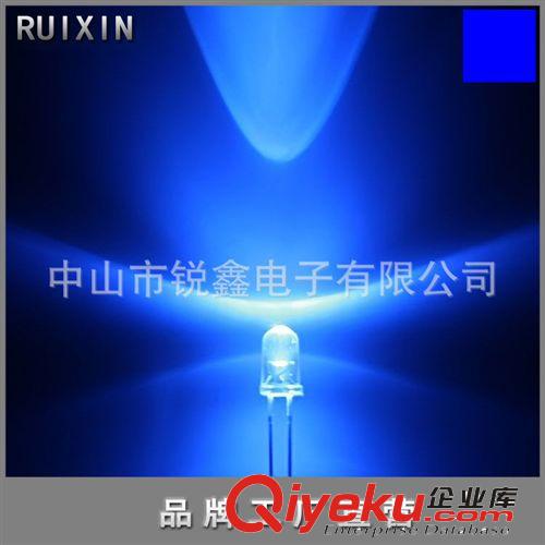 直插式LED发光管 高品质5MM圆头白发蓝led发光二极管 4000-5000mcd