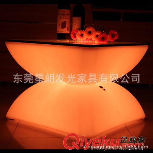 LED发光家具 创意简约LED发光美式酒店方形小咖啡桌茶几 rgb七彩遥控变色led