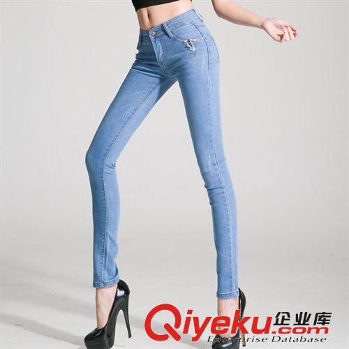 订单生产线 2014春装新款韩版小脚牛仔裤弹力紧身显瘦铅笔女式牛仔长裤