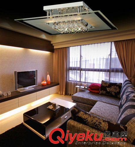 批发奢华高贵带遥控LED居家苋色水晶吸顶灯,客厅吸顶灯