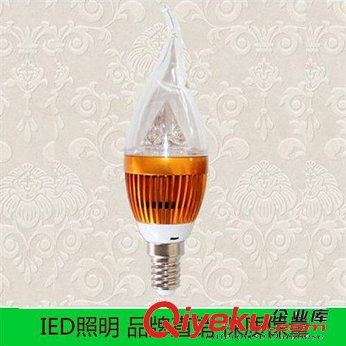 【IED照明】E14 优质LED金色蜡尾泡 水晶灯蜡烛灯专用LED光源