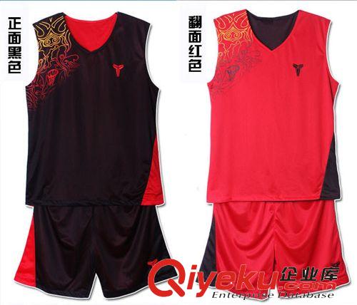 2014年新款透气吸汗无袖双面宽松篮球运动服厂家定做来图加工批发