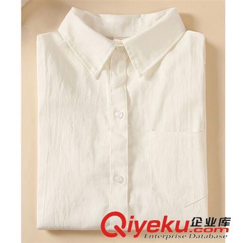 【厂家订做】新款韩版纯棉女士衬衫 服装加工订做 优质衬衫供应