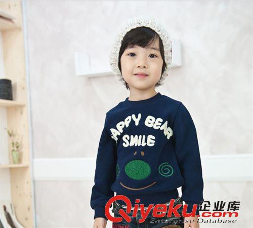 【批发】直销韩版童装 男童女童秋装长袖T恤 3034可爱时尚长袖T恤