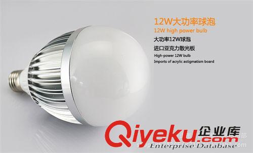 【厂家直销】 禄耀优质LED12*1W大功率室内照明球泡灯