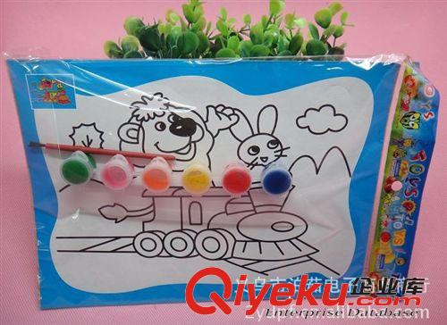 卡通金粉油画 儿童涂画 2元产品 义乌2元玩具配货中心