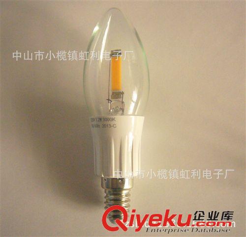 新款LED蜡烛灯/虹利电子厂家热销超亮1.6-1.2W大功率LED丝灯