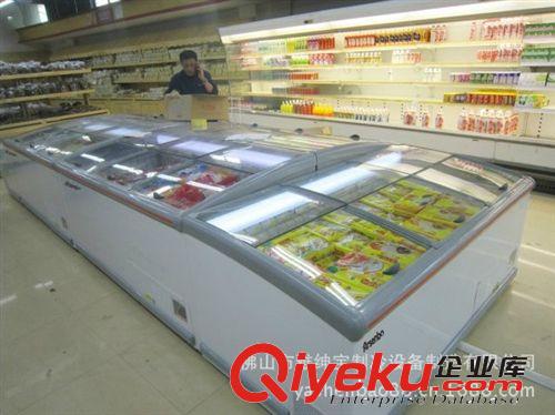 江苏华润苏果超市低温岛柜 超市展示柜  湾字码头饺子柜