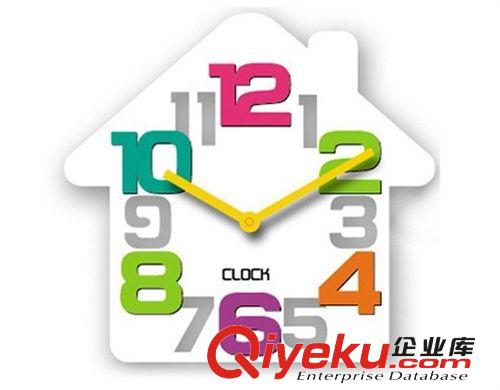 创意家居生活 韩式数字 个性时钟/挂钟 屋子造型挂钟