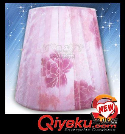 6寸PVC胶片和纱带直纹 粉红牡丹花 摇臂灯、壁灯小灯罩
