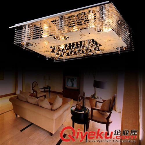 现代简约长方形客厅灯水晶灯LED吸顶灯具大气卧室灯餐厅房间灯饰