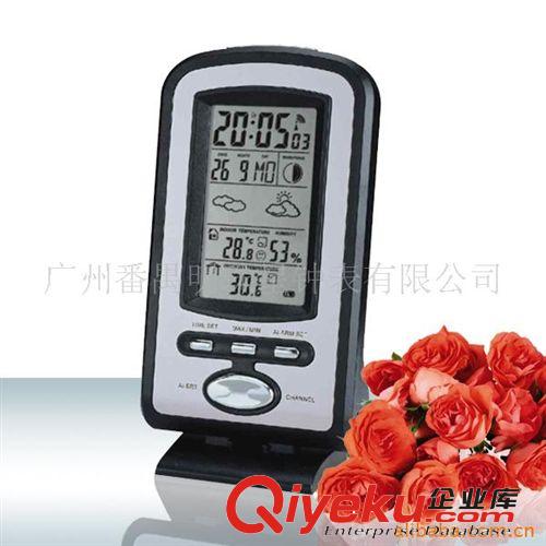 厂家直销电波气象钟，LCD电子气象钟，多功能万年历气象钟PR402