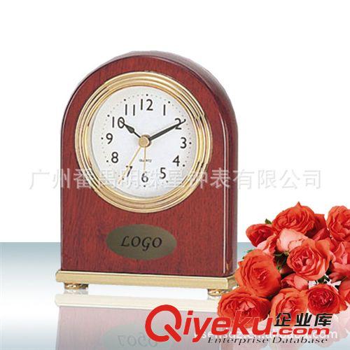 供应木质钟表,实木座钟,木头表,橡木闹钟,高档办公座钟礼品表T001