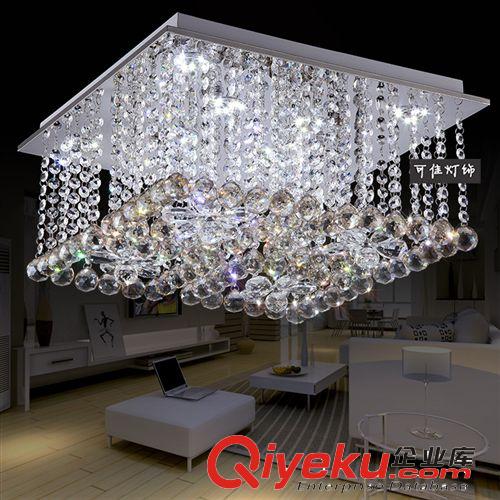 K9水晶吸顶灯具水晶灯饰客厅灯卧室餐厅现代简约方形艺术顶灯