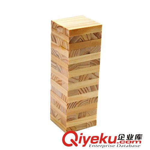 一件代发[8536]儿童木制玩具小号原木色叠叠高积木/叠叠乐245g