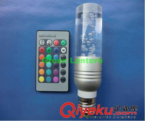 外贸品质 3W E27 LED RGB水晶射灯 遥控RGB水晶灯 RGB七彩水晶灯