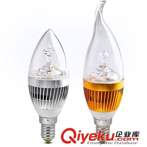 蜡烛灯泡 LED尖泡拉尾灯泡E14小螺口LED节能灯泡3W厂家大量批发