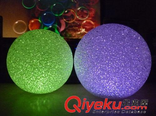2012新款14CM水晶球七彩灯  圣诞球七彩小夜灯  led粒子球