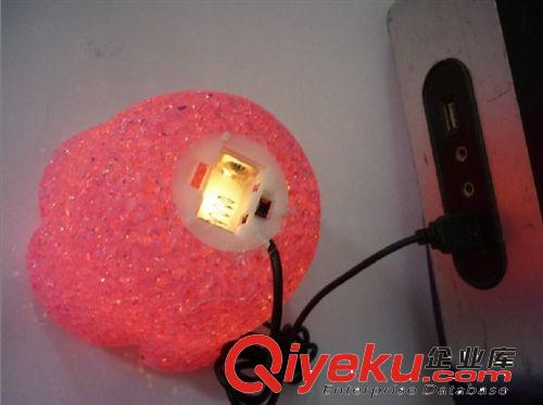 usb灯 水晶粉红玫瑰 颗粒玫瑰 电脑周边 EVA 礼品玫瑰花灯