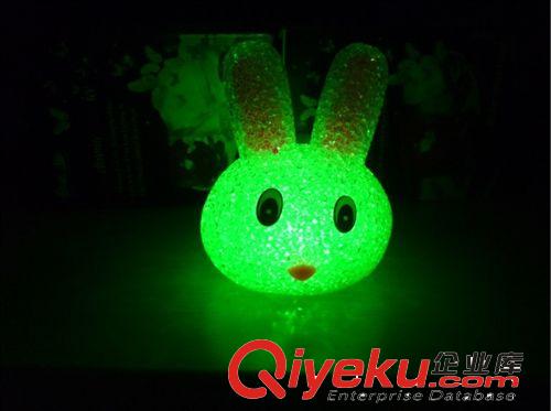 usb水晶表情兔  颗粒兔头七彩小夜灯 电脑周边 EVA 礼品兔子灯