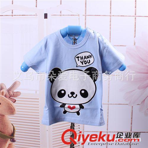 特价 夏0-3岁厂家直销小熊猫肩扣宝宝衫T恤儿童短袖T恤批发全棉