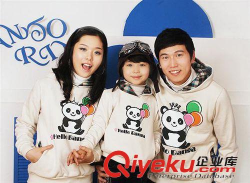 韩版小熊猫可爱一家亲亲子外出装