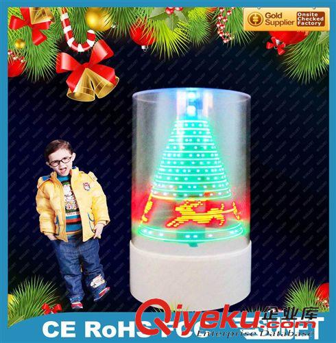 圣诞音乐灯-SJ-F025 厂家直销，3D发光炫彩圣诞灯，圣诞礼物，广告促销产品。