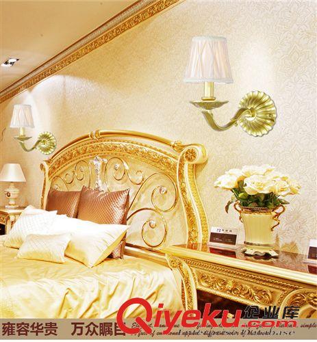 欧式壁灯 欧式壁灯床头灯具简约创意仿古北欧美式田园客厅卧室工艺壁灯