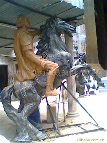 玻璃钢浮雕系列 生产供应玻璃钢雕塑 英雄马雕