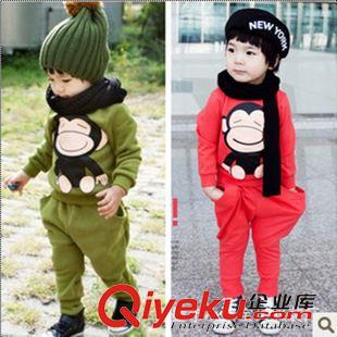 未分类 2015秋冬款韩版大猴男女童装套装长袖上衣哈伦长裤套装宝宝外套