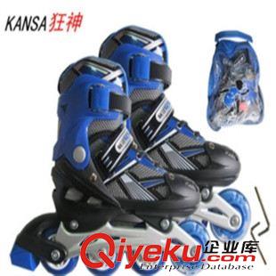 冰鞋 狂神溜冰鞋儿童全套装 滑冰鞋轮滑鞋 可调闪光旱冰鞋男女KS1169