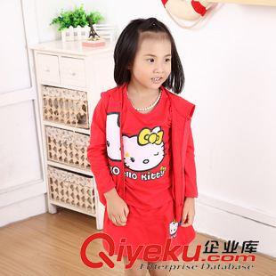 套装 2015韩版春秋装爆款 2－7岁女童卫衣套装裙 女童三件套童装