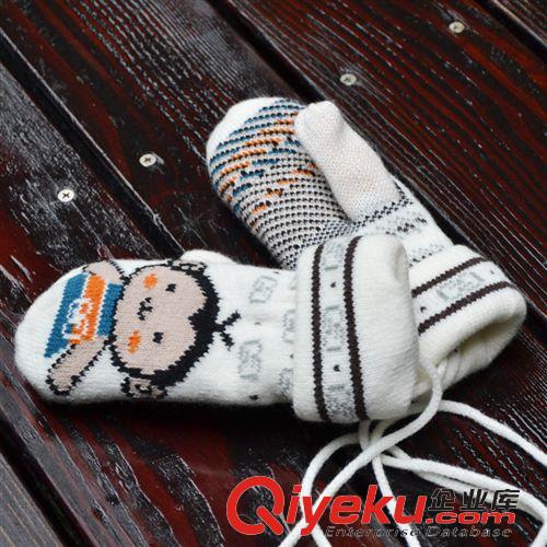  手 套 超值特价 情侣加绒针织粗线可爱手套 韩版冬季挂脖保暖手套XM-001