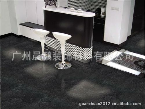pvc片材地板 pvc地板厂家 广州pvc石塑地板 石纹防火环保吸音pvc地板