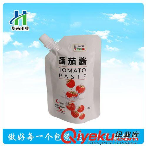 食品包装袋 QS认证生产企业 厂家直供番茄酱吸嘴袋