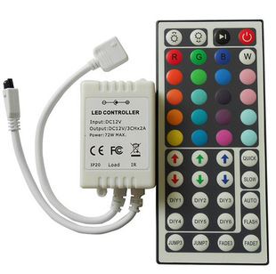 未分类 44键RGB控制器 七彩LED灯带红外无线灯条控制器