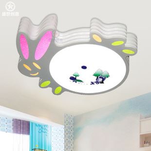 创意儿童灯 创意儿童灯 女孩房间活泼可爱小动物兔子led吸顶灯幼儿园装饰灯