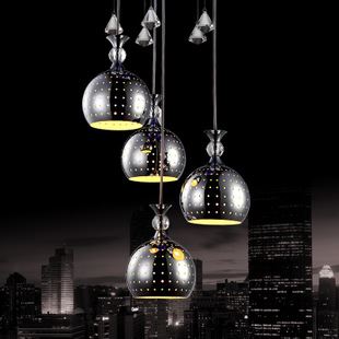 吊灯 现代简约LED电镀球餐厅吊灯吧台灯餐厅灯水晶灯厂家批发8820